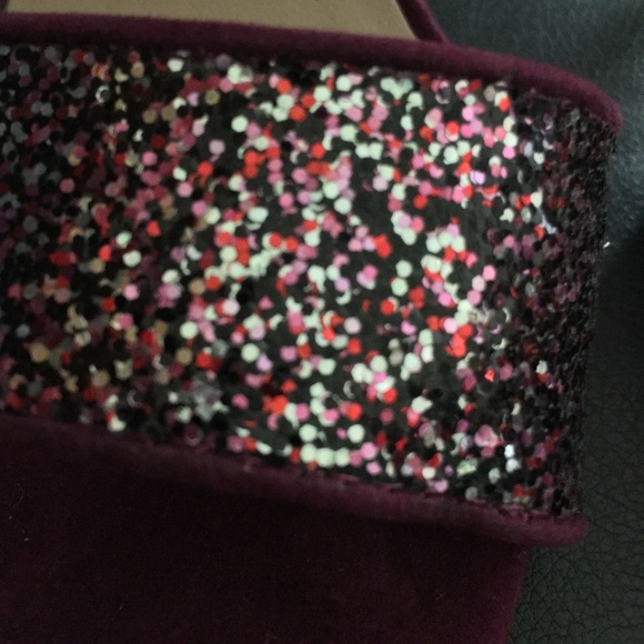 Glitter Ruby Faux Suede Heeled Sandals - Picture 6 of 8